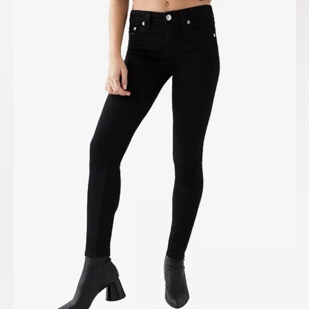 True religion Jennie black curvy skinny Jean size 28